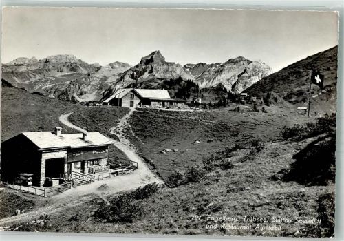 Trübsee Foto AK Gasthaus Alpstubli Station Sessellift