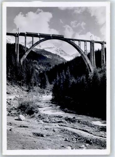 7057 Langwies 1950 - Eisenbahn Viadukt