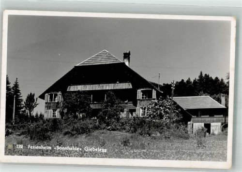 3132 Riggisberg 1946 Foto AK Pension Ferienheim Sonnhalde Giebelegg