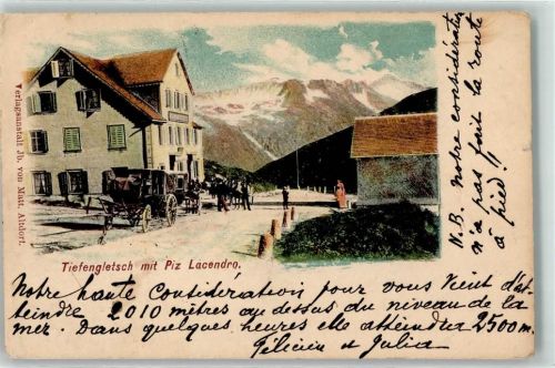 6491 Realp Gebrauchsspuren Pferdekutschen Tiefengletsch Piz Lacendro