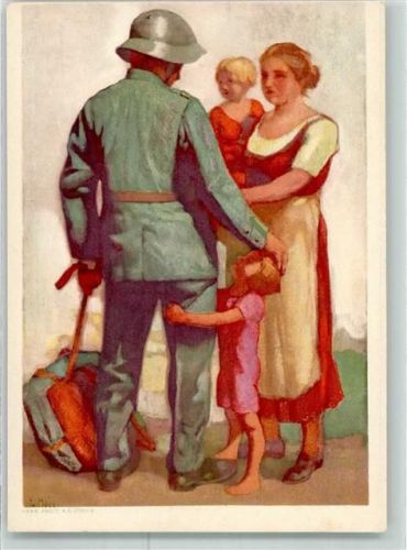 Bundesfeier 1929 Flugpost für die Schweiz. Nationalspende Soldat Abschied Bundesfeier Ganzsachen Schweiz