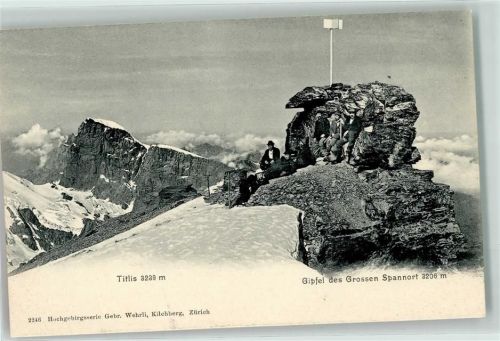 Gross Spannort - Bergsteiger auf dem Gipfel