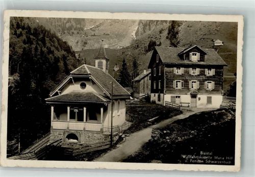 6436 Muotathal 1912 Foto AK Wallfahrts- Kapelle Maria Hilf Pension Schwarzenbach Bisisthal