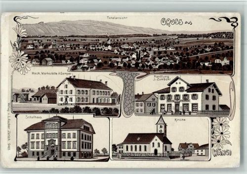 9545 Wängi 1907 BOAKC Mechanische Werkstätte Handlung Zumbühl Lithographie