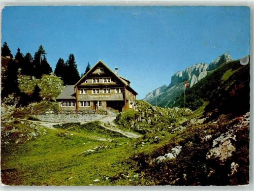 9058 Brülisau Gebrauchsspuren Gasthaus Bollenwies Hüttenstempel Hohe Häuser