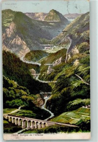 2017 Boudry Lithographie 1910 Gorges de L Areuse Brücke