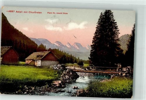Churfirsten 1912 Foto AK Foto Heim Aelpli