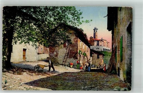 6927 Agra 1924 Foto AK Kirche Tracht