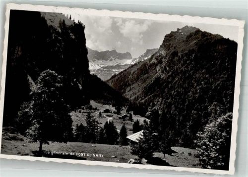 Pont de Nant 1938 Foto AK Bahnpost Zug 1387
