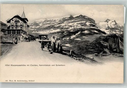 Klausenstrasse 1903 Foto AK Hotel Klausenpasshöhe