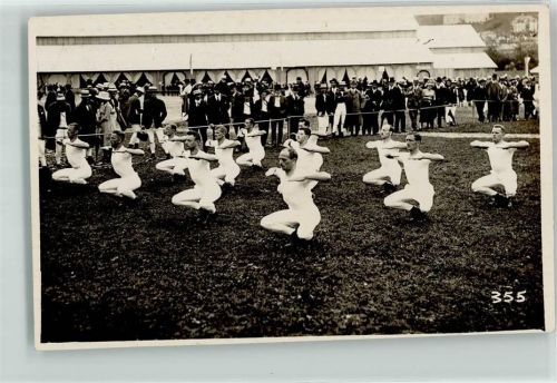 Gebrauchsspuren Turnfest Turner Privat Foto AK