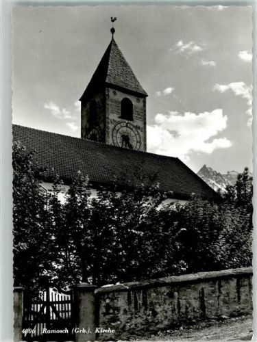 7556 Ramosch Foto AK Kirche