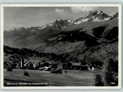7134 Obersaxen Meierhof - Obersaxen Meierhof mit Brigelserhörner