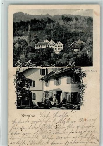 8910 Affoltern am Albis 1904 - Wengibad Ort lt. Stempel