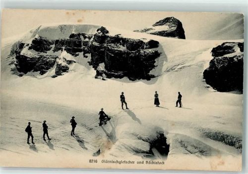 Glärnisch - Bächistock Gletscher Winter Bergsteiger