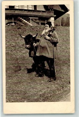 Mann Stier Une figure caracteristique de vieux paysan du Val-de-Ruz