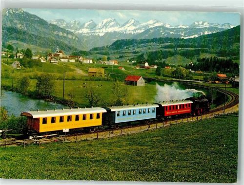 9652 Neu St. Johann Foto AK Eisenbahn Bodensee-Toggenburg Foto Gross