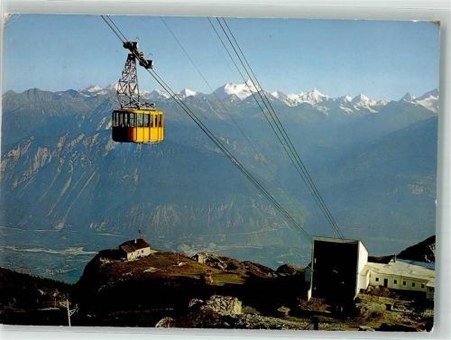 3960 Sierre 1973 Foto AK Seilbahn Gasthaus et Cabene C.A.S. des Violettes