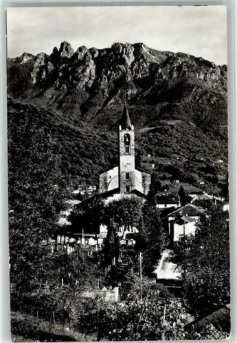 6950 Tesserete Gebrauchsspuren Kirche Denti della Vecchia Foto AK Schlefer