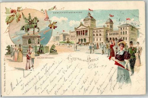 3000 Bern Berne 1899 - Bundeshaus Erlach Denkmal