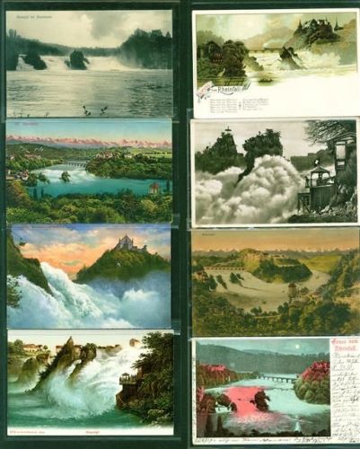 Rheinfall Lot mit 22 AK, ca. 1897-1930; überwiegend gute Erhaltung, größtenteils gelaufen Sammlung Schweiz Posten 21 bis 100 AK