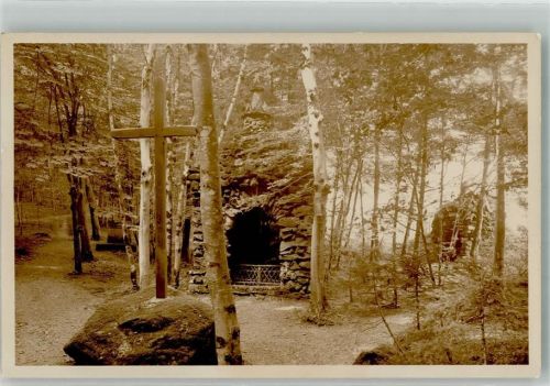 8717 Benken SG 1936 Foto AK Grotte Kreuz Ort lt. Stempel