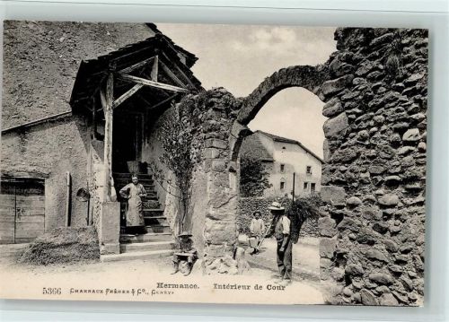1248 Hermance - Interieur de Cour, Verlag Freres Nr. 5366, gute Erhaltung AK.