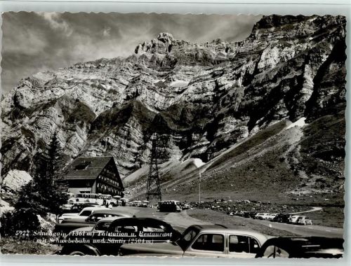 Schwägalp - Talstation und Restaurant mit Schwebebahn und Säntis Oldtimer