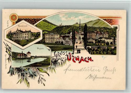 8730 Uznach 1897 BOAKC Lithographie Krankenasyl Grynau Verlag Künzli Nr 504