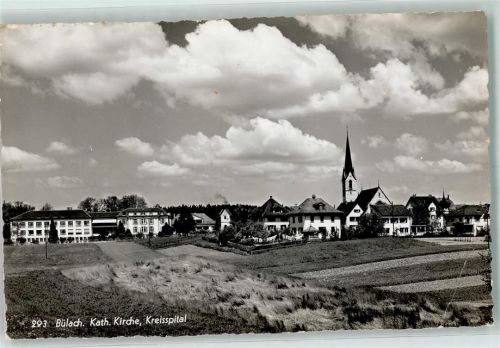8180 Bülach Gebrauchsspuren Katholische Kirche Kreisspital Militärpost