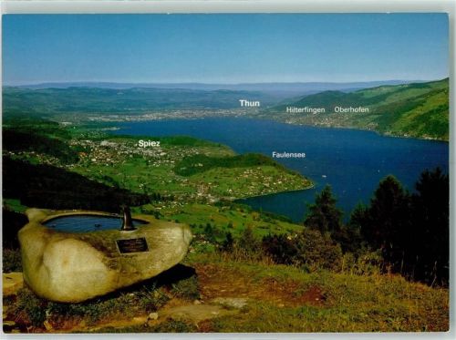 3703 Aeschiried - Aeschiallmend Brunnen Blick auf Thunersee Im Hintergrund Jurakette