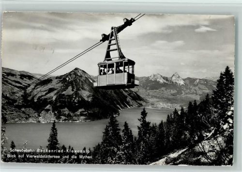 6375 Beckenried - Schwebebahn Beckenried-Klewenalp Blick auf Vierwaldstättersee und die Mythen