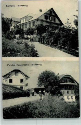 6125 Menzberg 1909 Gebrauchsspuren Kurhaus Pension Haasenrank