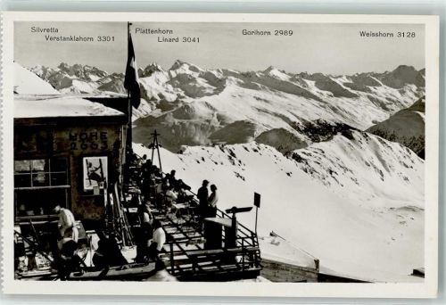 Weissfluhjoch Foto AK Winter Foto Rudolf