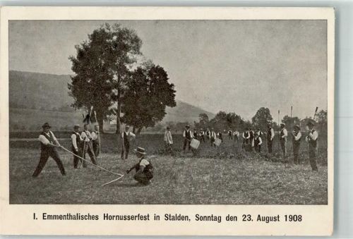 6063 Stalden Sarnen 1908 Foto AK Hornusserfest