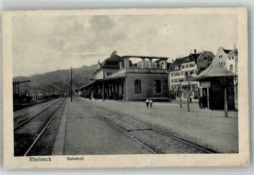 Rheineck Bahnhof Bahnhof Schweiz 1923 Foto AK