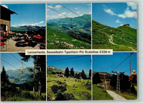 7078 Lenzerheide/Lai - Sesselbahn Tgantieni Piz Scalottas Kühe