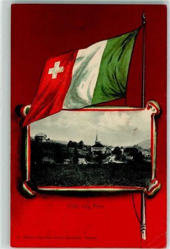 2117 La Côte-aux-Fées 1907 - Fahne