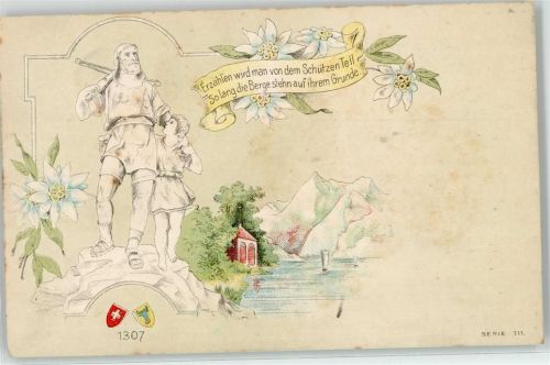 1900 Prägedruck Tell, Wilhelm