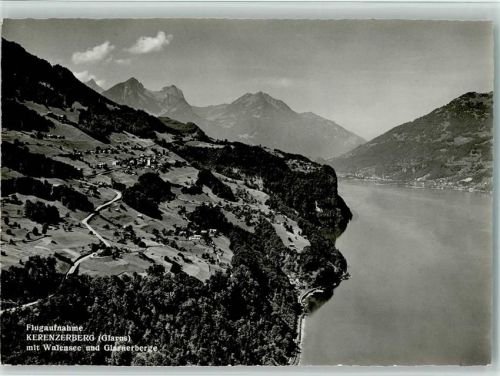 Kerenzerberg - mit Walensee und Glarnerberge Flugaufnahme
