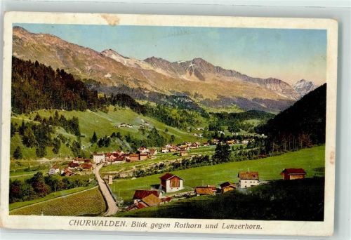 7075 Churwalden Gebrauchsspuren Blick gegen Rothorn und Lenzerhorn