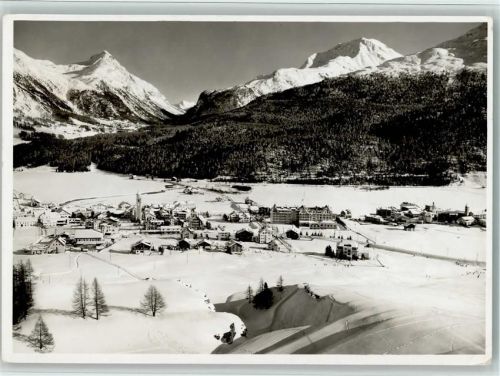 7505 Celerina/Schlarigna - mit Piz Albris und rechts Piz Chalchagn Engadin Winter