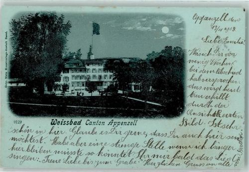 9057 Weissbad 1903 Mondschein