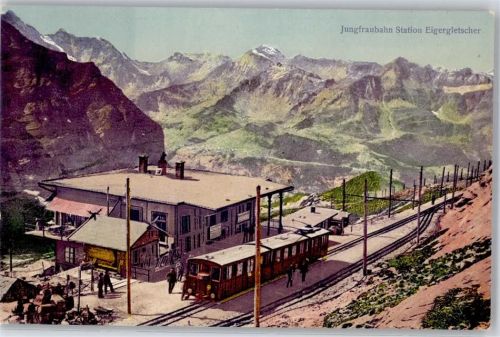 3823 Eigergletscher - Bergbahn Jungfraubahn Bahnhof Eigergletscher