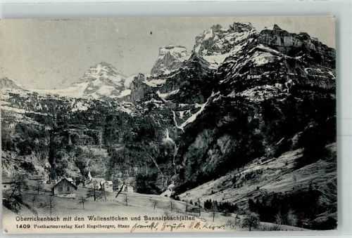 6387 Oberrickenbach 1909 - Wallenstöcke Bannalpbachfälle