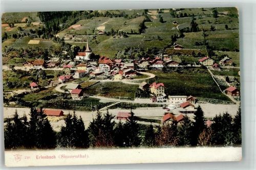 3762 Erlenbach im Simmental 1923 Foto AK Bahnpost Zug 3713