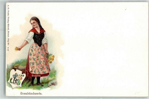 Prägedruck Wappen Lithographie Verlag Künzli Nr 5118