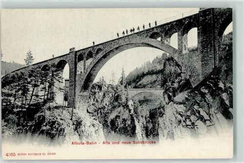 Albula - Albulabahn Alte und neue Solisbrücke