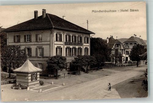 3053 Münchenbuchsee 1921 Foto AK Hotel Bären