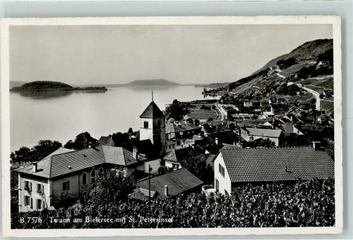 2513 Twann - Twann am Bielersee mit St. Petersinsel
